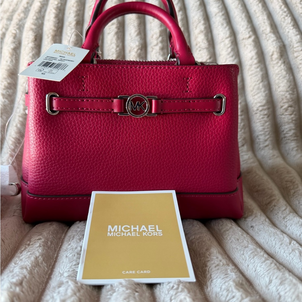 Michael Kors Reed Fuchsia Leather Satchel NWT